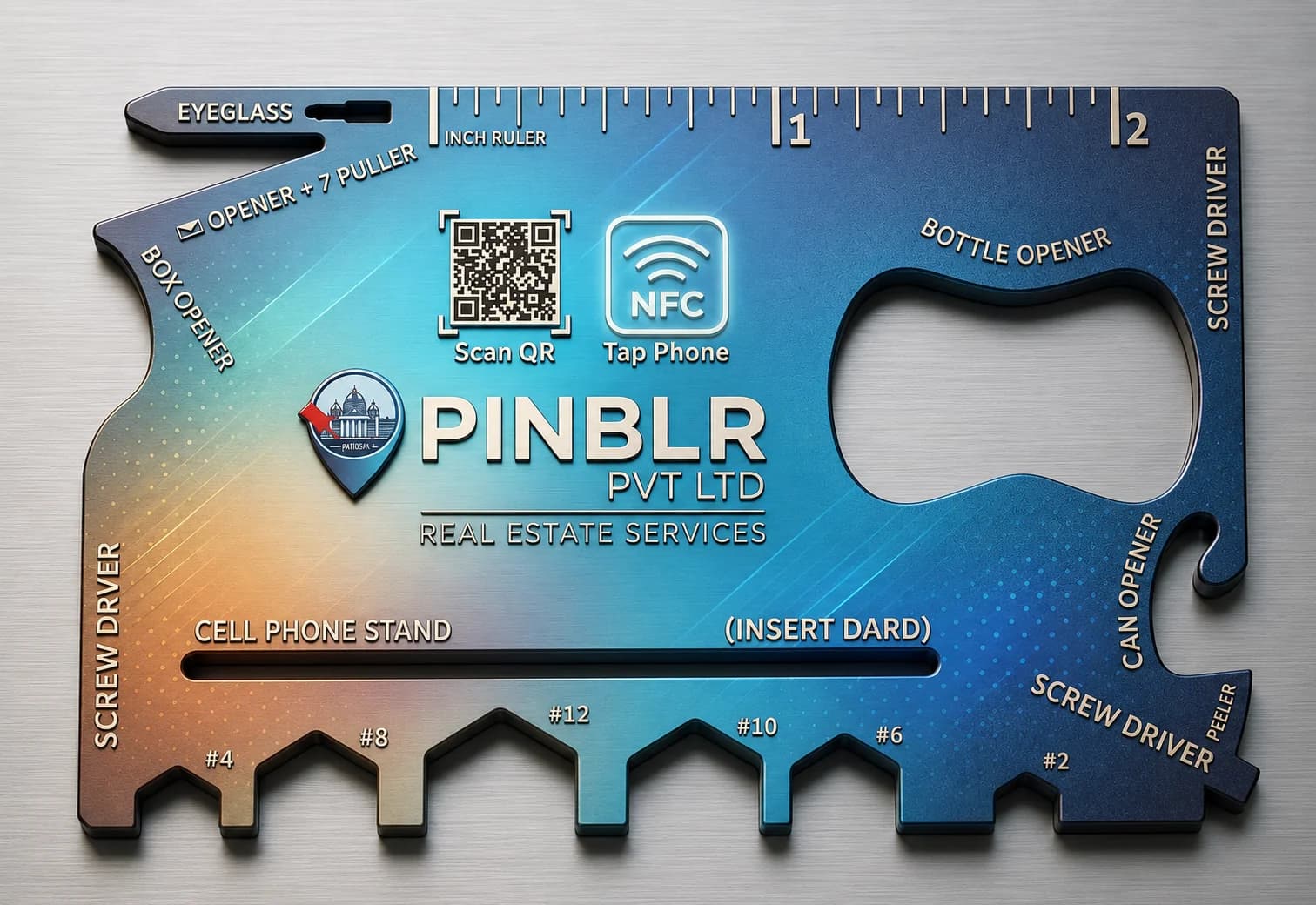 V1Cards Physical NFC Smart Multi-Tool Business Card